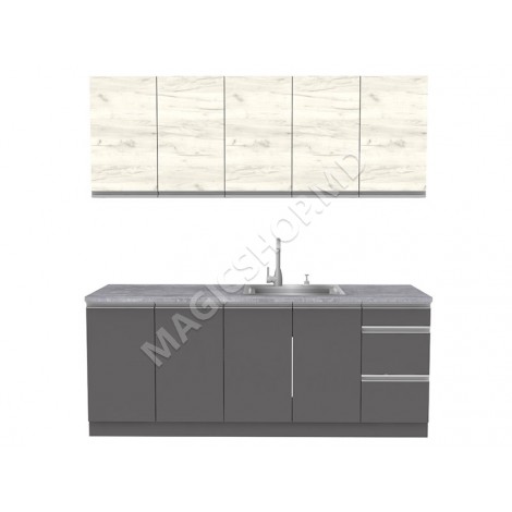  Кухня Yasen Madera 2 m графит/дуб крафт gold (правый/левый)